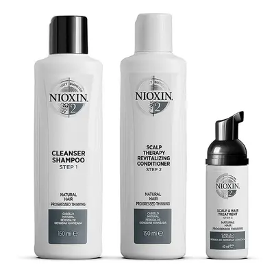 Nioxin - System 2 - Kit - Tratamento para cabelos naturais com perda de densidade 3 peças