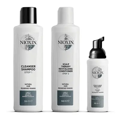 Nioxin - System 2 - Kit - Tratamento para cabelos naturais com perda de densidade 3 peças