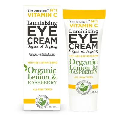 The Conscious™ - Creme Luminizante para os Olhos com Vitamina C Orgânico Limão e Framboesa 30 Ml