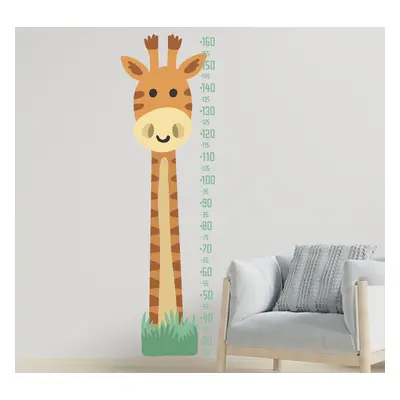 Autocolante decorativo Girafa com medidor de crescimento