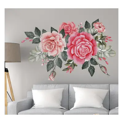 Buquê de flores rosa <b>Vinil decorativo</b>