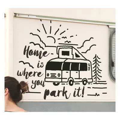 Autocolante para caravanas Home is where you park