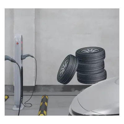 Autocolantes para carros vinis decorativos pneus empilhados