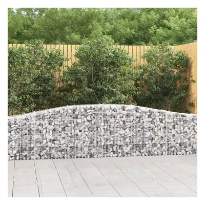 vidaXL Cestos gabião arqueados 3 pcs 400x30x60/80 cm ferro galvanizado