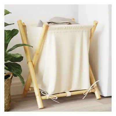 vidaXL Cesto de roupa 45x55x63,5 cm bambu creme