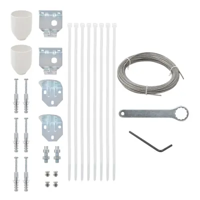 vidaXL 29 pcs conjunto de acessórios para tela de varanda