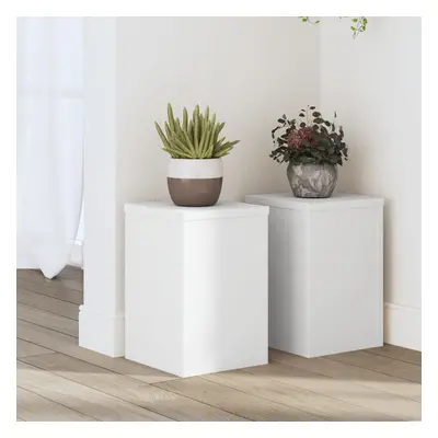 vidaXL Suportes p/ plantas 2 pcs 20x20x30 cm derivados madeira branco