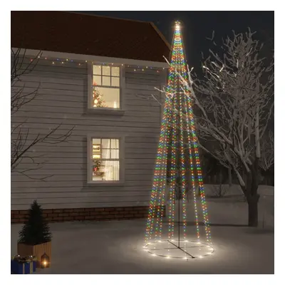 vidaXL Árvore de Natal em cone 1134 LEDs 230x800 cm colorido