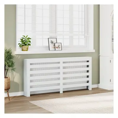 vidaXL Cobertura de radiador 175x20x82 cm derivados de madeira branco