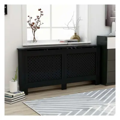 vidaXL Cobertura de radiador 172x19x81,5 cm MDF preto