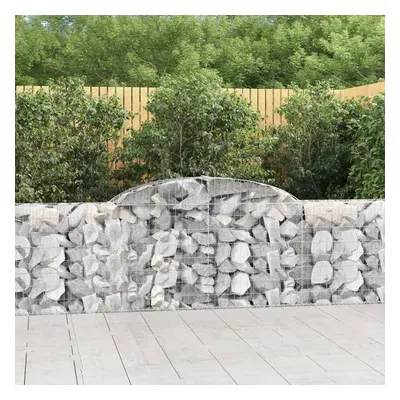 vidaXL Cestos gabião arqueados 20pcs 300x30x80/100cm ferro galvanizado