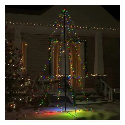 vidaXL Árvore de Natal em cone 300 LEDs 120x220 cm interior e exterior