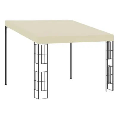 vidaXL Gazebo de montagem na parede 3x3 m tecido creme