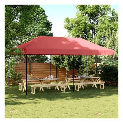 vidaXL Tenda para festas pop-up dobrável 580x292x315 cm bordô