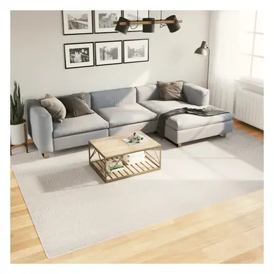 vidaXL Tapete de pelo curto IZA visual escandinavo 240x340cm cor creme