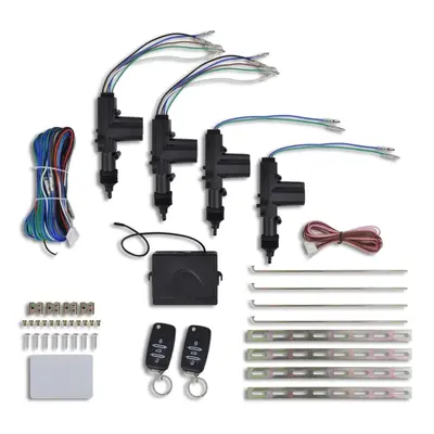 vidaXL Kit fechadura central carro VW/Audi/Skoda controlo remoto 4 motors 12V