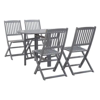 vidaXL 5 pcs conjunto de jantar jardim madeira acácia maciça cinzento