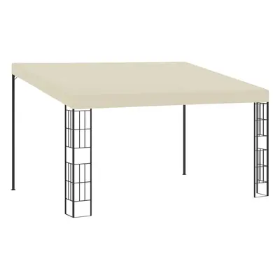 vidaXL Gazebo de montagem na parede 3x4 m tecido creme