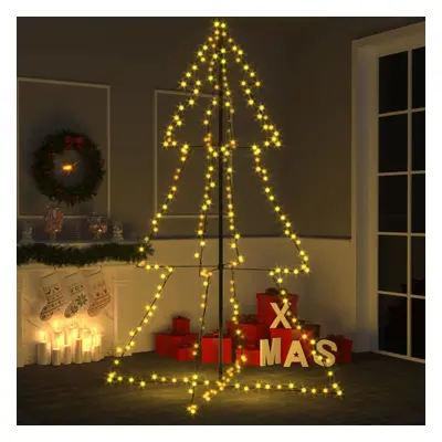 vidaXL Árvore de Natal em cone 240 LEDs 118x180 cm interior e exterior