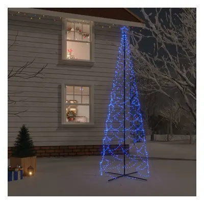 vidaXL Árvore de Natal em cone 1400 luzes LED 160x500 cm azul