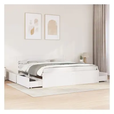 vidaXL Cama sem colchão 180x200 cm madeira de pinho maciça branco