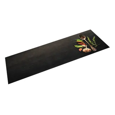 vidaXL Tapete de cozinha lavável 45x150 cm veludo padrão especiarias