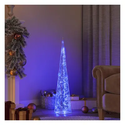 vidaXL Cone de iluminação decorativo c/ LEDs azuis acrílico 90 cm