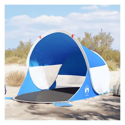 vidaXL Tenda de praia pop-up impermeável azul ciano