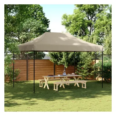 vidaXL Tenda p/ festas pop-up dobrável 440x292x315cm cinza-acastanhado