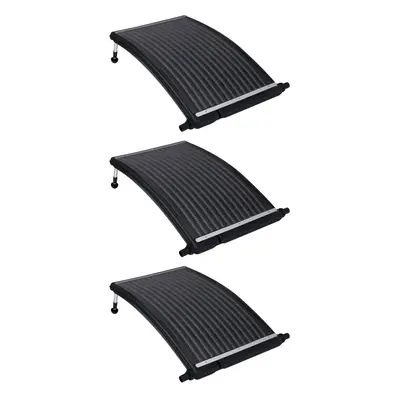 vidaXL Painéis de aquecimento solar curvos p/ piscina 3 pcs 110x65 cm