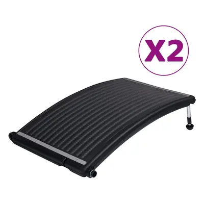 vidaXL Painéis de aquecimento solar curvos p/ piscina 2 pcs 110x65 cm