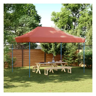 vidaXL Tenda para festas pop-up dobrável 410x279x315 cm terracotta