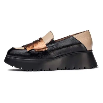 Sapatos de Mulher WONDERS MOCASIN FLECOS NEGRO