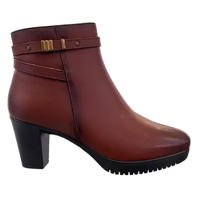 Botins de Mulher MARCA INEXISTENTE BOTINES PIEL MUJER TACON ALTO 30S TREINTAS 4220 CUERO VARIOS 