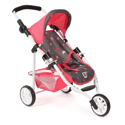 Carro boneca Jogging Lola Borboletas Rosa