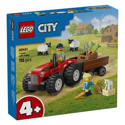 Lego City 60461 - Trator vermelho com reboque e ovelhas