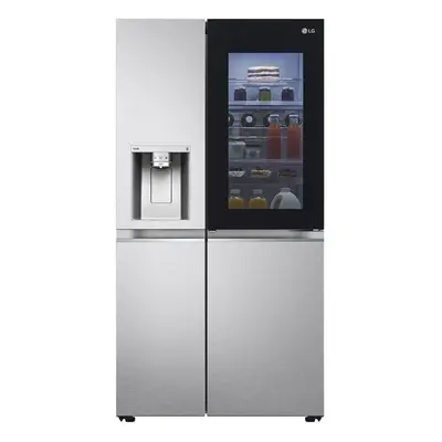 Frigorífico Americano - LG GSXV90MBAE, No Frost, 1.79 metros, Instaview, Wi-Fi, Inox