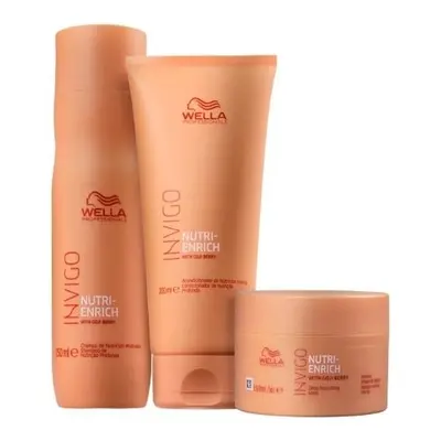 Kit Wella Professionals Invigo Nutri-Enrich Express Trio (Shampoo 300+ Creme 150+ Máscara 150)