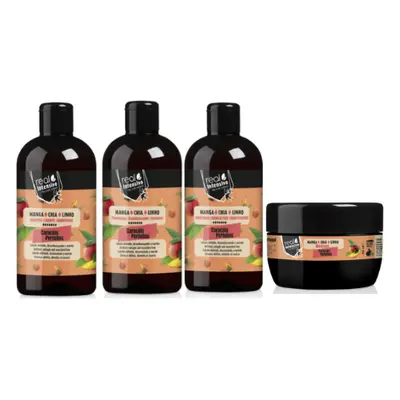 Kit Real Natura Caracóis Perfeitos Shampoo + Condicionador + Creme + Máscara