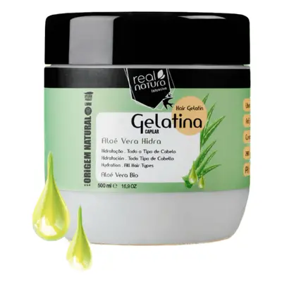 Real Natura Gelatina Capilar Aloé Vera Hidra 500ml