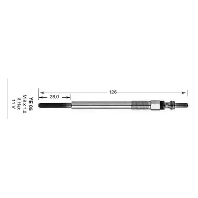 1 vela de incandescência metálica auto-reguladora ngk ye05