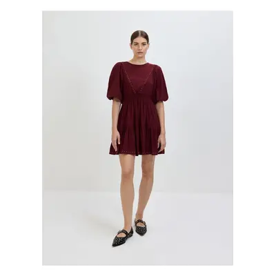 Reserved - Vestido con tachuelas - maroon