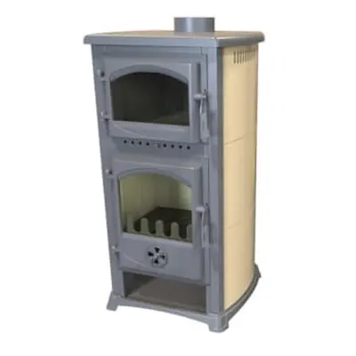 Salamandra a lenha com forno katia 11 kw vertex