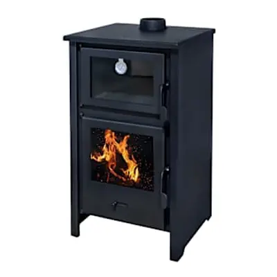 Salamandra a lenha com forno luna 9,7 kw vertex