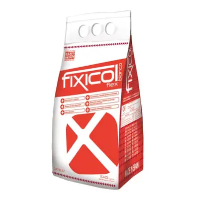 Cimento cola fixicol flexível branco 5 kg