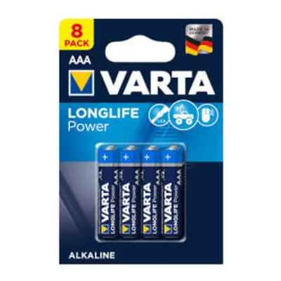 Pack 8 pilhas alcalinas aaa varta